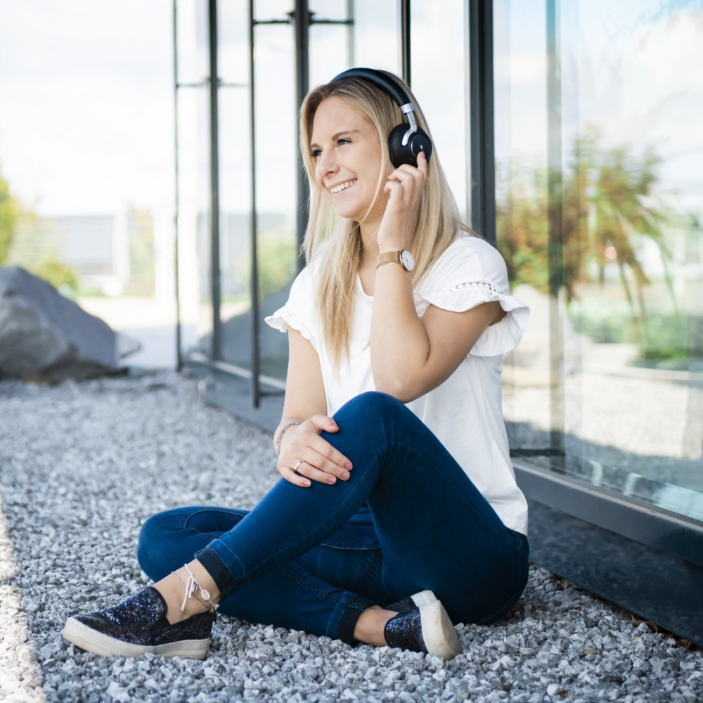 Słuchawki nauszne bluetooth Voice czarne