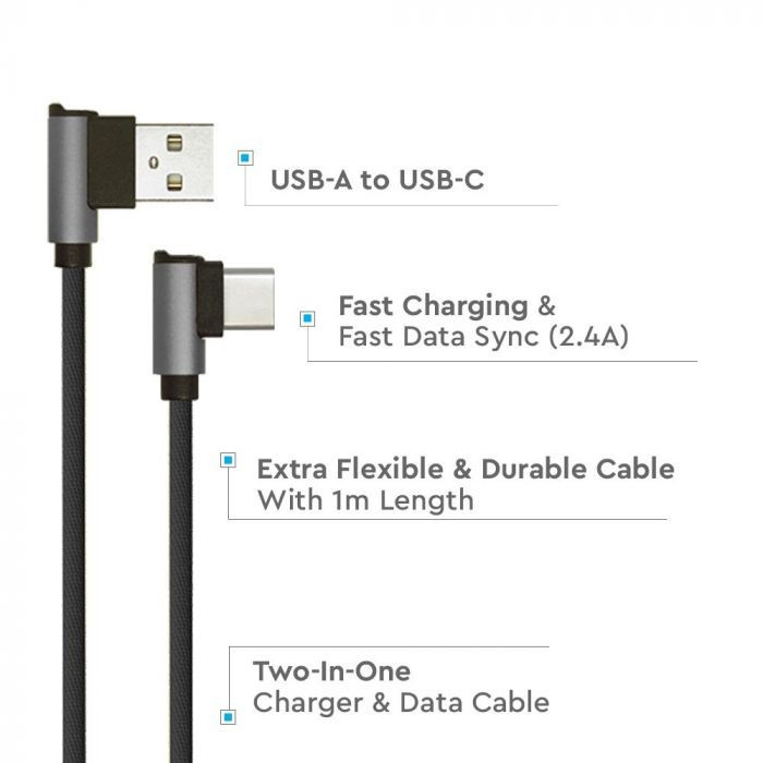 Kabel USB M - USB Typ-C M 1M 2.4A 