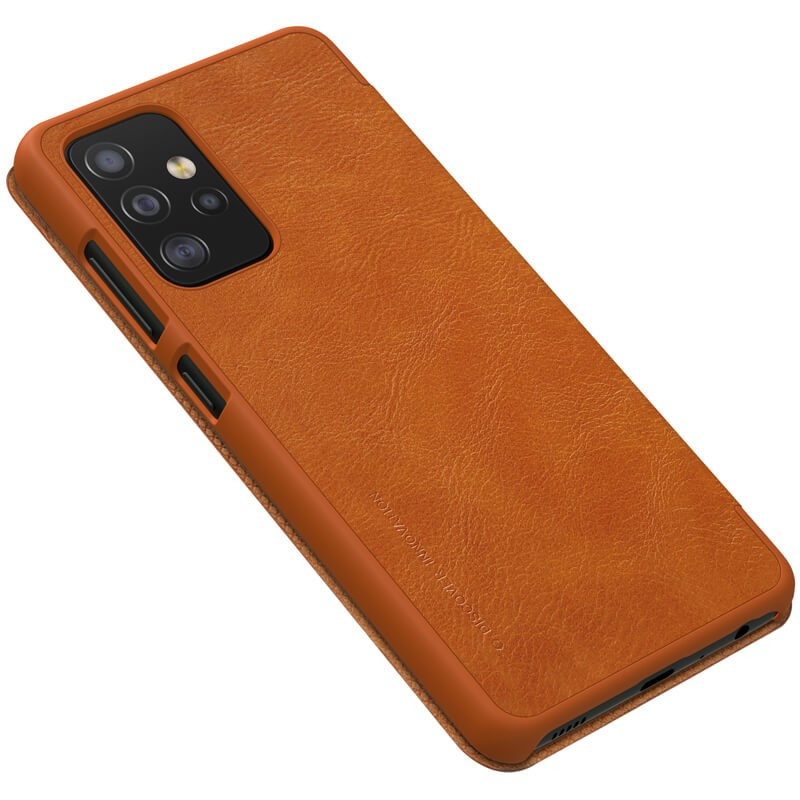 Etui Qin Leather Samsung Galaxy A52 Brązowe