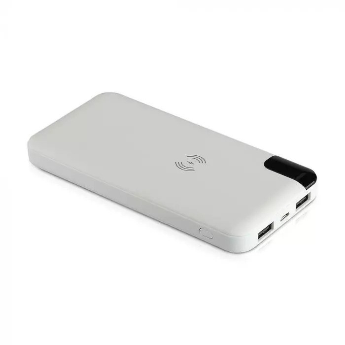 Power Bank 8000 mAh 2.1A indukcja Biały 
