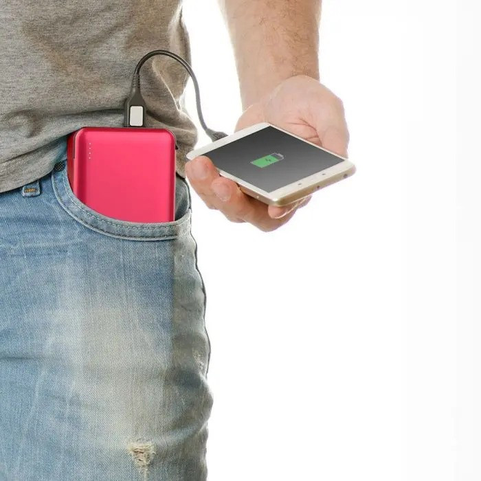 Power Bank 5000 mAh 2.1A Czerwony 