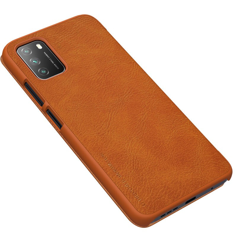 Etui Qin Leather Xiaomi Poco M3 Brązowe