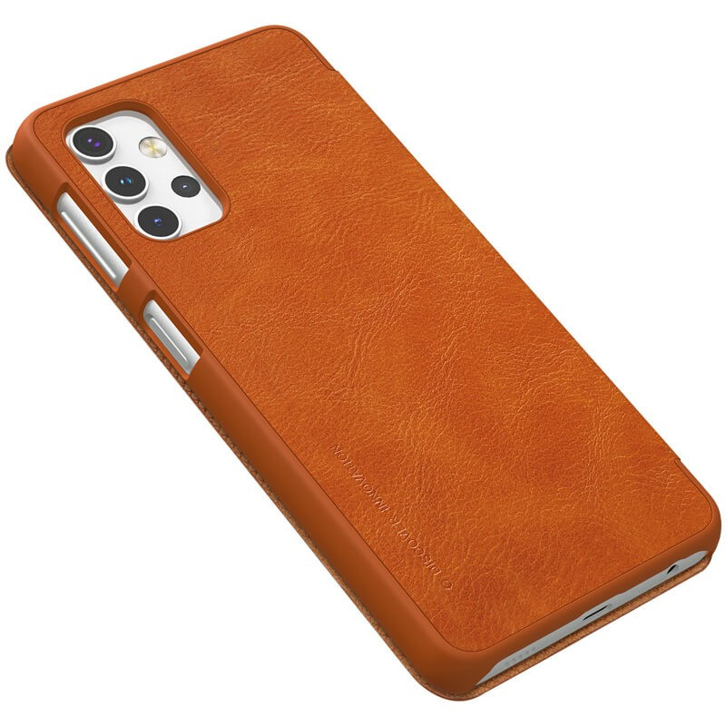 Etui Qin Leather Samsung Galaxy A32 5G Brązowe