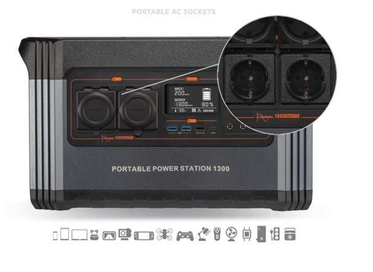Przenośna stacja ładująca 1300W 