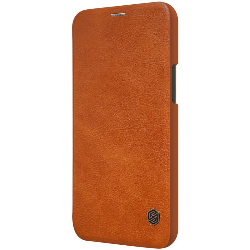 Etui Qin Leather Apple iPhone 12/12 Pro Brązowe 