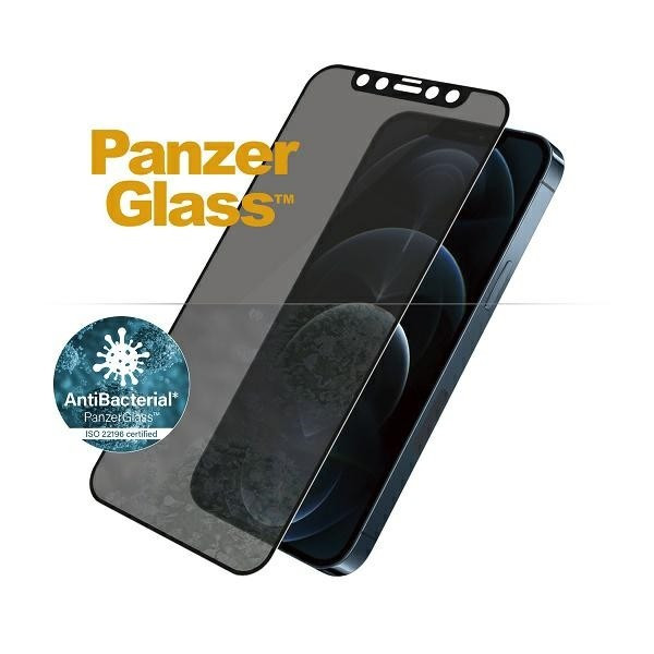 Szkło ochronne E2E Super+ iPhone 12 Pro Max Case Friendly           AntiBacterial Microfracture Privacy 