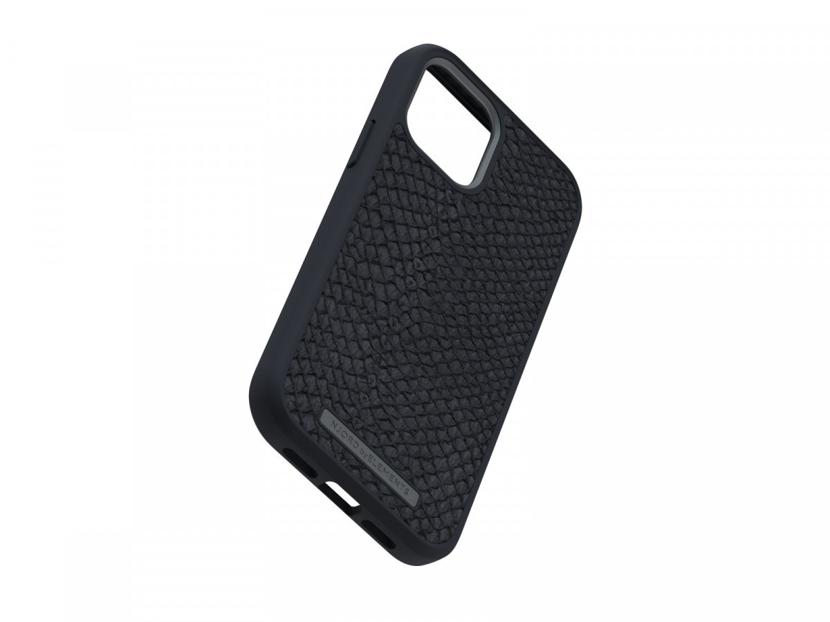 Etui z islandzkiej skóry łososia do iPhone 12 / 12 Pro szare 