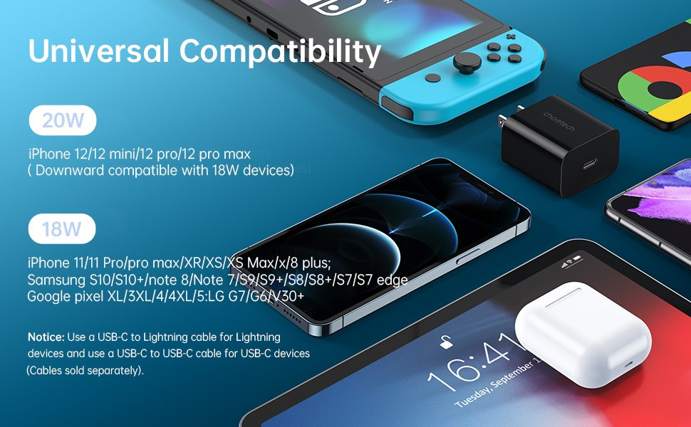 PD5005 Black Ładowarka sieciowa 1xUSB-C Power Delivery 3A 20W 