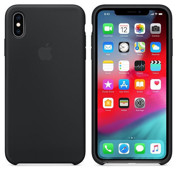Etui silikonowe iPhone XS Max - czarne