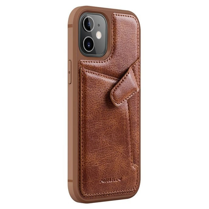 Etui Aoge Leather Case Apple iPhone 12 Mini Brązowe