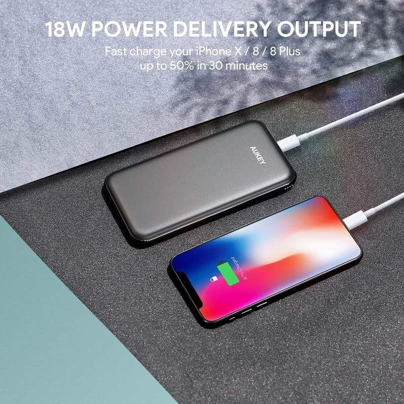 PB-Y13 Black ultraszybki Power Bank | 10000 mAh | 4xUSB | Quick Charge 3.0 | Power Delivery | kabel USB-C