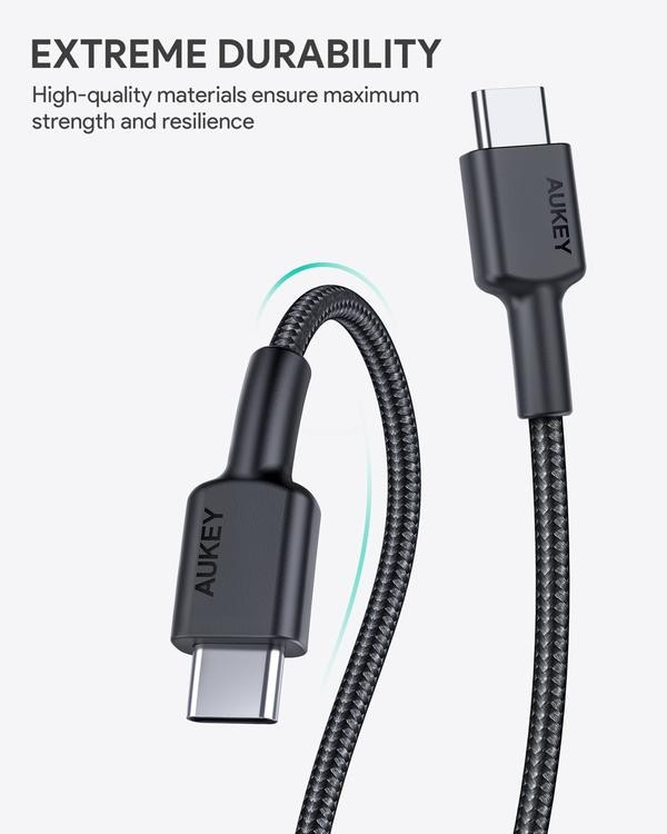 CB-CD37 zestaw 4 szt. nylonowych kabli Quick Charge USB C -USB C | 0.3m 1m 2m 3m | 4 szt. | 5 Gbps | 3A | 60W PD | 20V