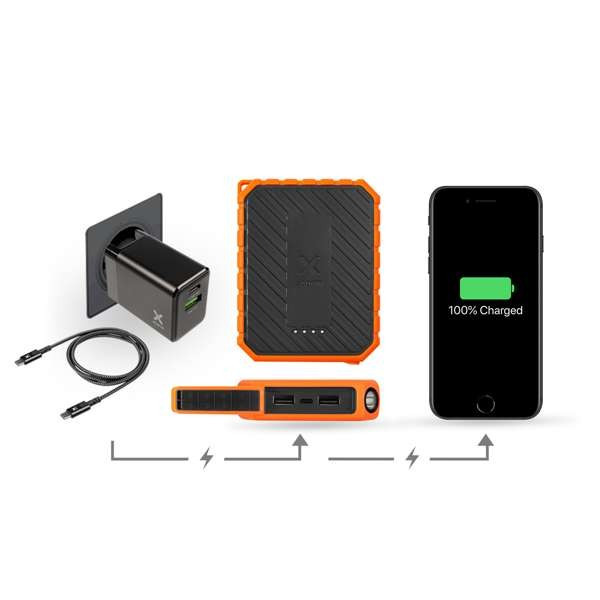 Powerbank Rugged 10000mAh pomarańczowy 