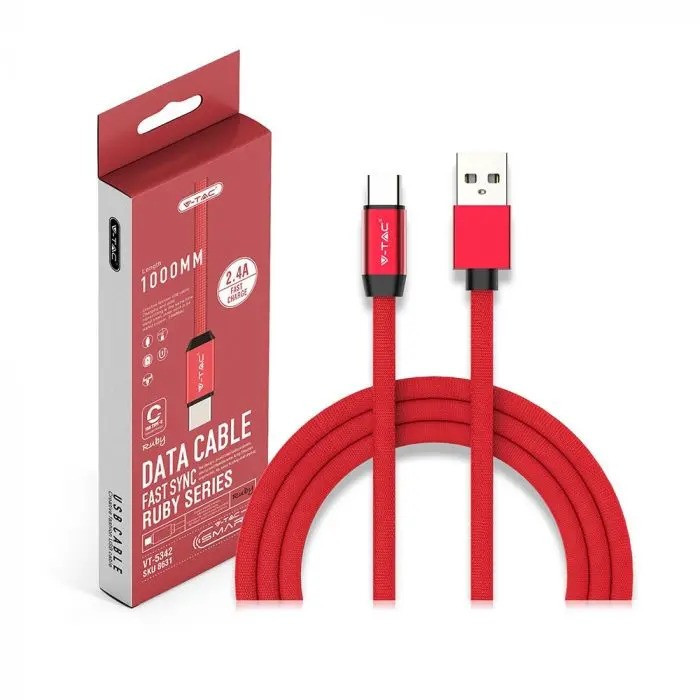 Kabel USB M - USB Typ-C M 1M 2.4A 