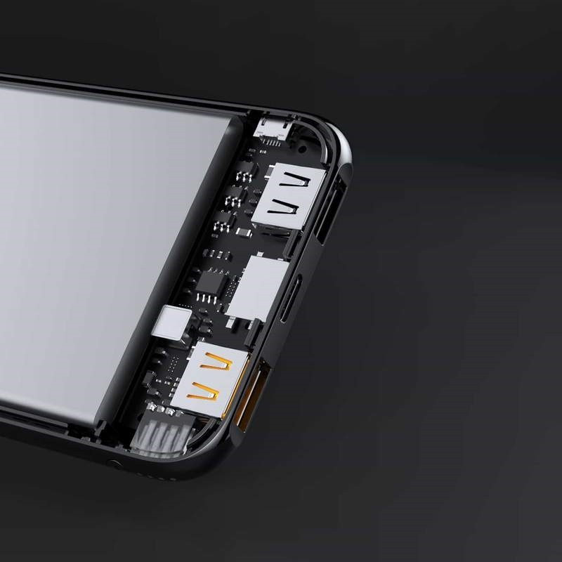 PB-Y13 Black ultraszybki Power Bank | 10000 mAh | 4xUSB | Quick Charge 3.0 | Power Delivery | kabel USB-C