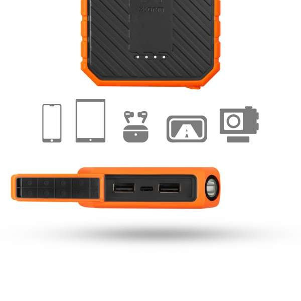Powerbank Rugged 10000mAh pomarańczowy 