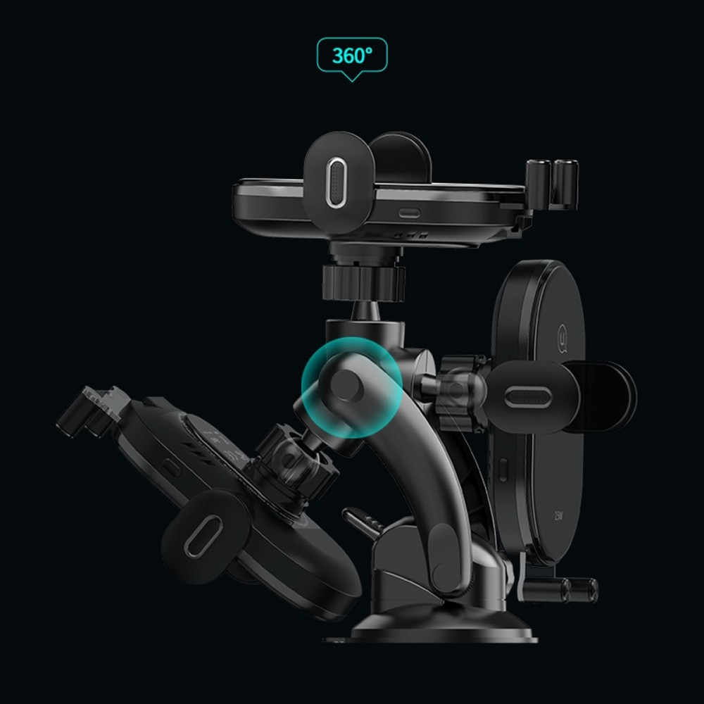 Uchwyt indukcyjny 15W Automatic US-CD131 na szybę lub deskę      samochodowy czarny CD131ZJ01 