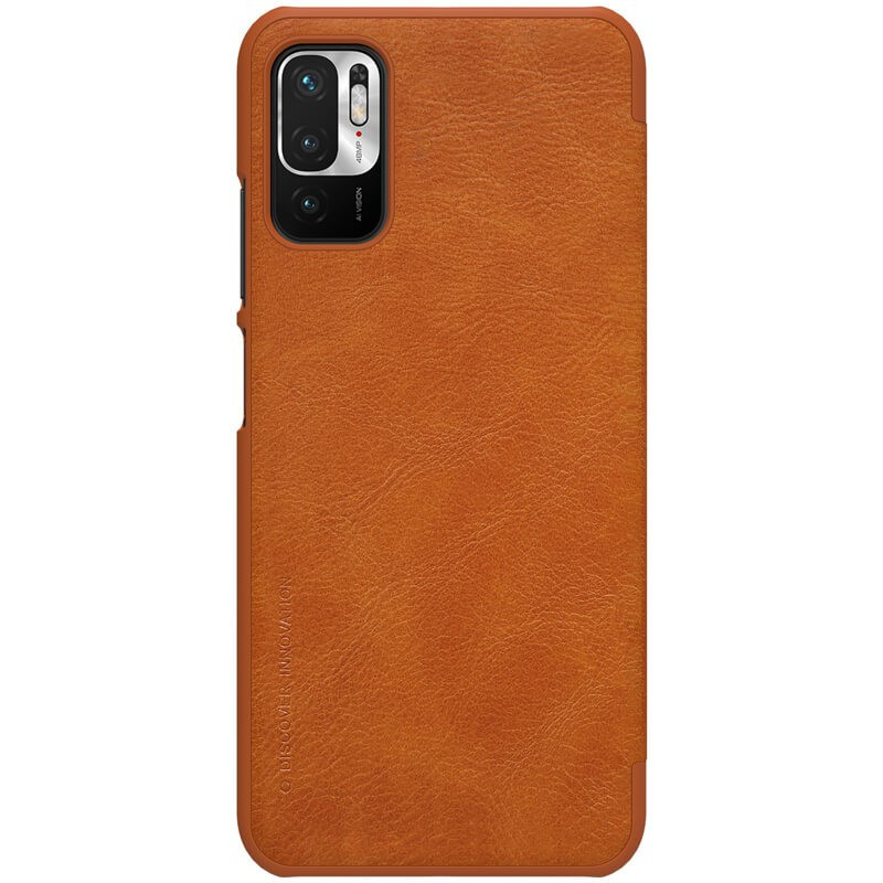 Etui Qin Leather Xiaomi Redmi Note 10 5G/Poco M3 Pro Brązowe
