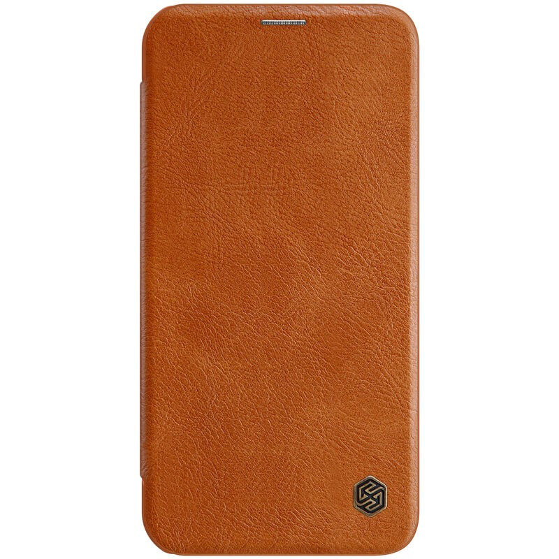 Etui Qin Leather Apple iPhone 12/12 Pro Brązowe 