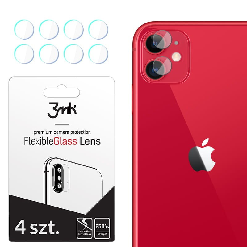 Szklo hybrydowe FlexibleGlass Lens iPhone 11 na obiektyw aparatu 4 szt 