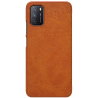 Etui Qin Leather Xiaomi Poco M3 Brązowe