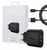 Ładowarka sieciowa PA-T16  2xUSB Quick Charge 3.0 6A 36W