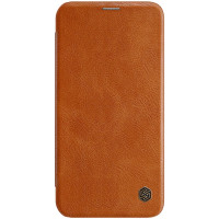 Etui Qin Leather Apple iPhone 12/12 Pro Brązowe 