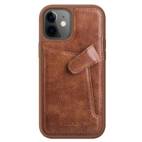 Etui Aoge Leather Case Apple iPhone 12 Mini Brązowe